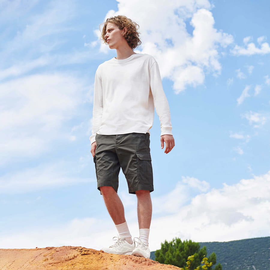 Футболка мужская PIONEER Long Sleeve,белый, XL, 100% хлопок,175 г/м2