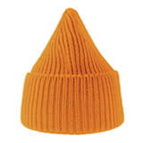 Шапка OAK, горчичный, с отворотом, из пряжи Polylana®: 60% перераб.полиэстер, 40% акрил