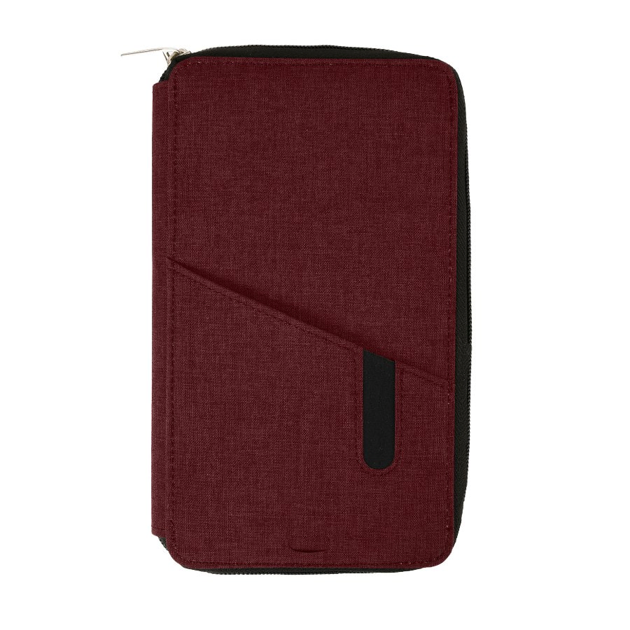 Органайзер дорожный с зарядным устройством (4000mAh)&quot;Portable&quot;,бордовый,12х21х3см, полиэстер