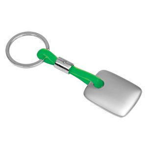 Брелок &quot;TAG&quot; зеленый, 3,5х3х0,3 см, металл, силикон, лазерная гравировка