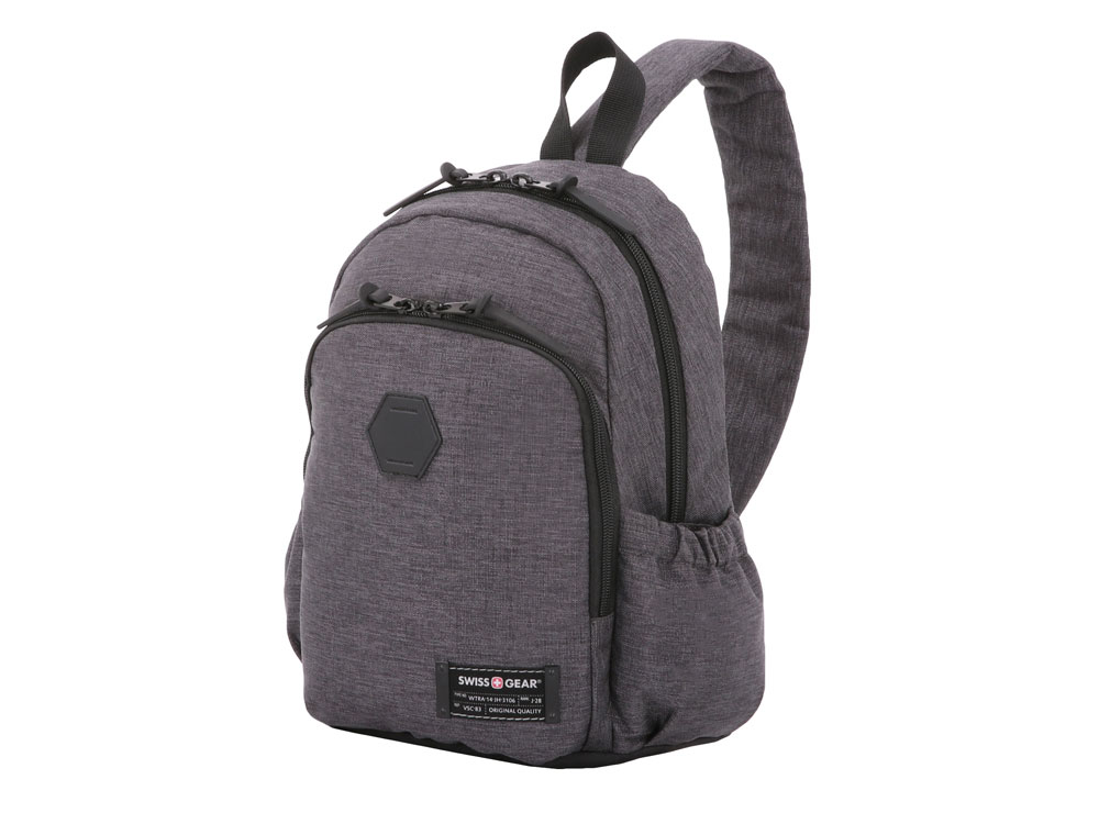 Рюкзак SWISSGEAR 13&#039;&#039;, ткань Grey Heather/ полиэстер 600D PU , 25х14х35 см, 12 л, серый