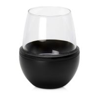 Тумблер для вина WINE KUZIE, черный