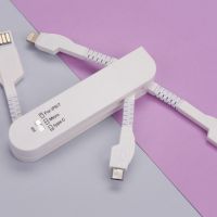 Универсальный переходник Smarty (Micro USB / Lightning / Type C), белый