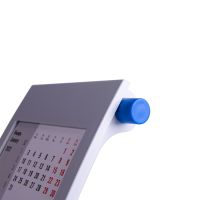 Календарь настольный на 2 года, серый с синим, 18х11 см, пластик, шелкография, тампопечать