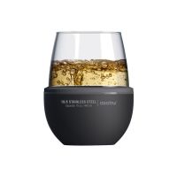 Тумблер для вина WINE KUZIE, черный