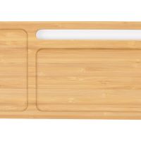 Беспроводное зарядное устройство-органайзер из бамбука Timber, белый