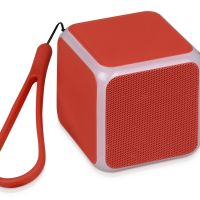 Портативная колонка Cube с подсветкой, красный