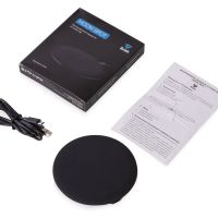 Беспроводное зарядное устройство с подсветкой логотипа Moon spot, 10 Вт, soft-touch