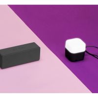 Портативная колонка Bar со стереодинамиками soft touch, серый