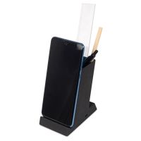 Беспроводная зарядка-подставка с подсветкой Glow box, черный