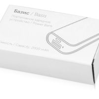 Портативное зарядное устройство (power bank) Basis, 2000 mAh, красный