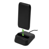 Портативное беспроводное зарядное устройство с док-станцией Uniq, 10000 mah, черный