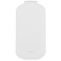 Портативное зарядное устройство Pin на 4000 mAh с большой площадью нанесения и клипом для крепления к одежде или сумке, белый