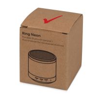 Портативная колонка Ring neon с красной подсветкой корпуса, серебристый