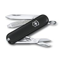 Нож-брелок VICTORINOX Classic SD Colors Dark Illusion, 58 мм, 7 функций, черный
