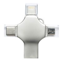 Флешка XENON 4в1 Серебристая 4444.06.64ГБ3.0