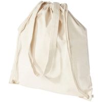 Рюкзак со шнурком Flin из хлопчатобумажной ткани плотностью 240 г/м2, натуральный