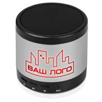 Портативная колонка Ring neon с красной подсветкой корпуса, серебристый