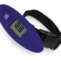 Багажные весы с покрытием soft touch Gravity, синий
