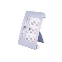 Календарь настольный на 2 года, серый с белым , 18х11 см, пластик, шелкография, тампопечать