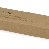 Универсальный переходник Smarty (Micro USB / Lightning / Type C), белый