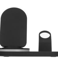 Складная зарядная станция с беспроводной зарядкой Flashport, 15 Вт, черный