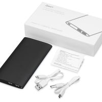 Портативное зарядное устройство Джет с 2-мя USB-портами, 8000 mAh, черный