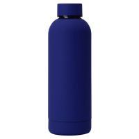 Вакуумная термобутылка Cask Waterline, soft touch, 500 мл, синий