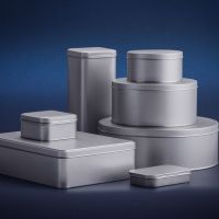 Коробка Pragmax High, прямоугольная, серебристая