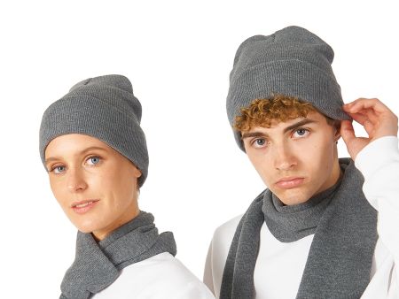 Шапка Dunant, двуслойная, серый меланж