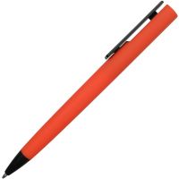 Ручка пластиковая soft-touch шариковая Taper, красный