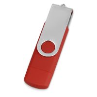 USB/micro USB-флешка 2.0 на 16 Гб Квебек OTG, красный