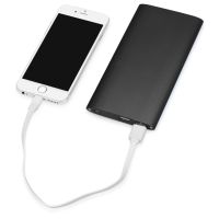 Портативное зарядное устройство Джет с 2-мя USB-портами, 8000 mAh, черный