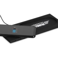 Беспроводное настольное зарядное устройство Glide с подсветкой, софт тач