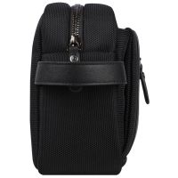 Несессер мужской BUGATTI Nero, черный, нейлон 1680D/кожа, 24х7,5х16 см