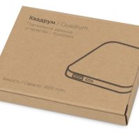 Портативное зарядное устройство (power bank) Квадрум, 2600 mAh, красный
