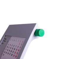 Календарь настольный на 2 года, серый с зеленым, 18х11 см, пластик, шелкография, тампопечать