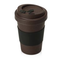 Стакан из кофе с силиконовой манжетой Latte, коричневый