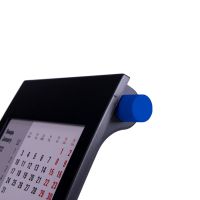 Календарь настольный на 2 года, черный с синим, 18х11 см, пластик, тампопечать, шелкография