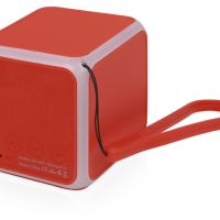 Портативная колонка Cube с подсветкой, красный