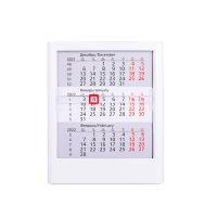 Календарь настольный на 2 года, белый, 13 х16 см, пластик, тампопечать, шелкография