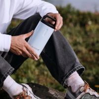 Вакуумный термос с керамическим покрытием бытовой, тм bobber, 770 мл. Артикул Bottle-770 Iced Water (белый)
