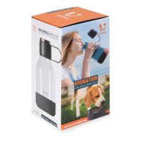 Бутылка для воды 2-в-1 Dog Bowl Bottle со съемной миской для питомцев, 1500 мл, черный
