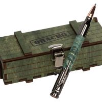 Ручка шариковая Кап клена, зеленый