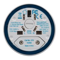 Адаптер с 2-умя USB-портами для зарядки Travel Blue Twist & Slide Adaptor голубой