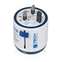 Адаптер Travel Blue Twist & Slide Travel Adaptor, голубой