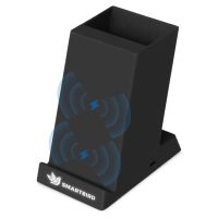 Беспроводная зарядка-подставка с подсветкой Glow box, черный
