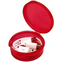 Кабель для зарядки Versa 3-в-1 в футляре, красный