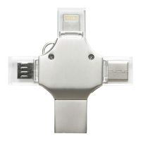 Флешка XENON 4в1 Серебристая 4444.06.64ГБ3.0