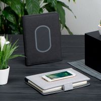 Органайзер с беспроводной зарядкой 5000 mAh Powernote, серый